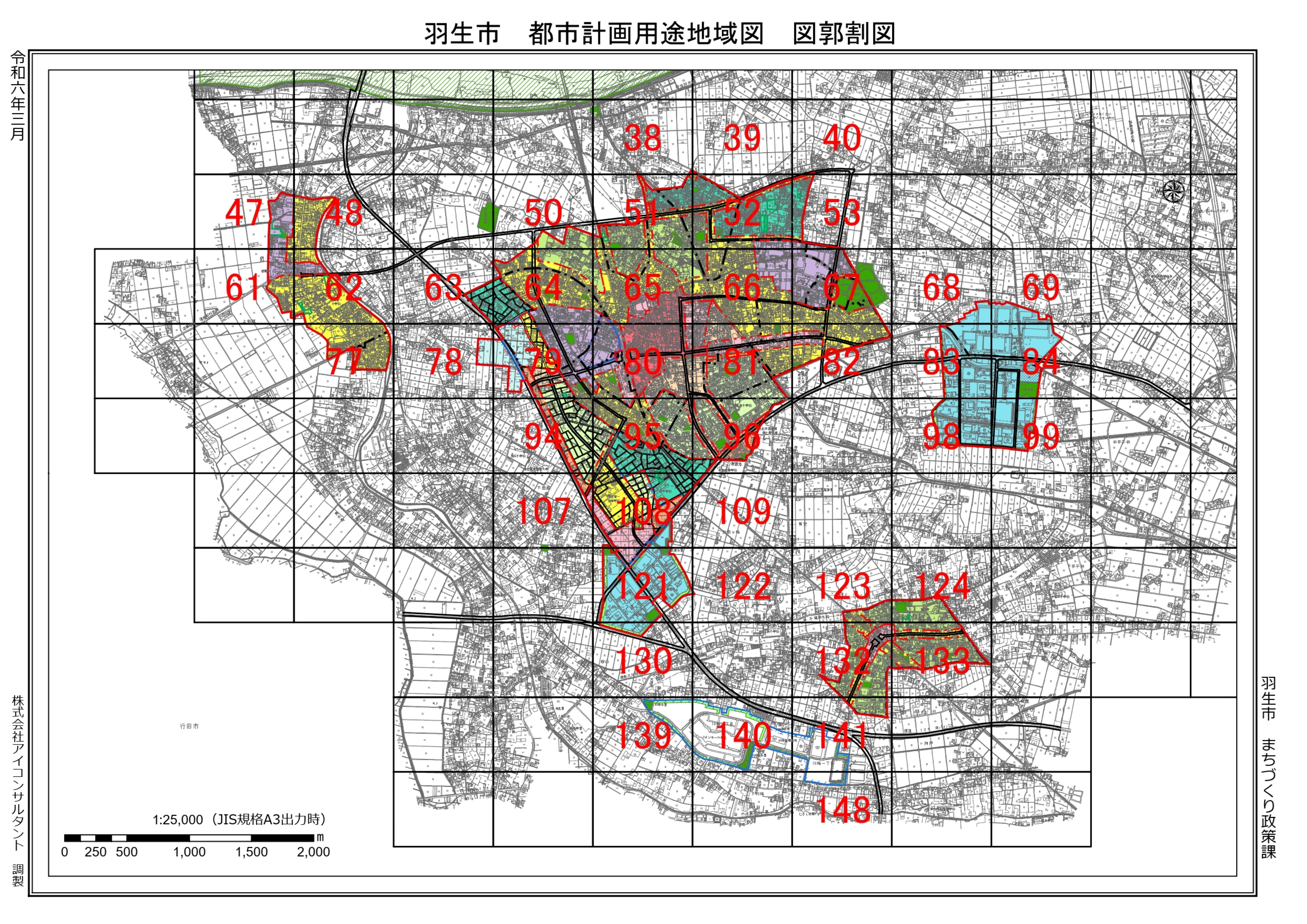 都市計画情報図2500_A3_100メッシュ索引図_page-0001 (1) 都市計画情報図2500_A3_100メッシュ索引図_page-0001 (1)